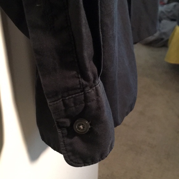 DKNY black long sleeve button down - Picture 4 of 5